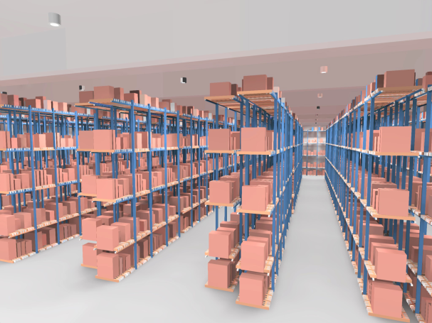 3D Beleuchtungsplanung Lagerhalle
