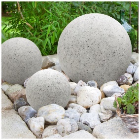 Garten-Deko-Kugel granitfarben