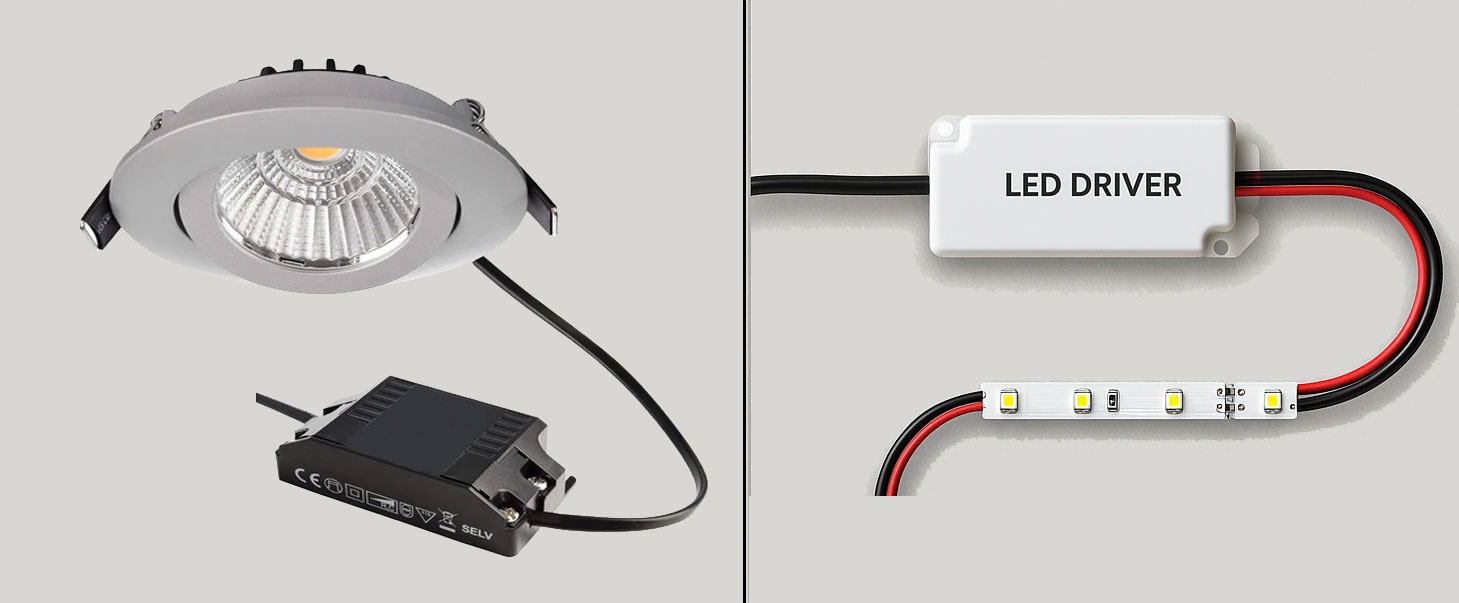 LED-Treiber mit Anschlusskabeln für LED-Streifen